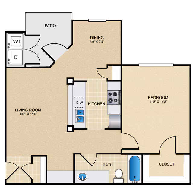 Unit 1137 1326 floor plan